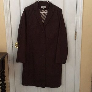 Brown trench coat